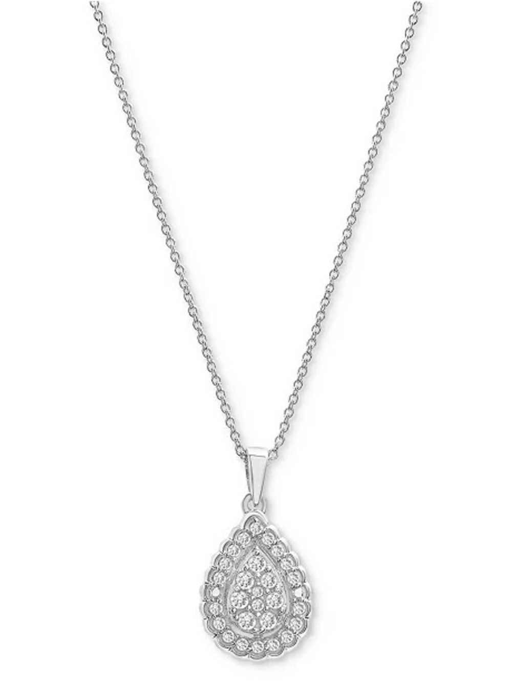 DIAMOND TEAR DROP NECKLACE